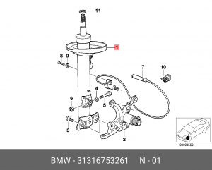 Амортизатор подвески 31 31 6 753 261 BMW