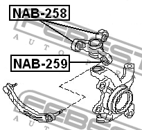 Кронштейн крепления амортизатора NAB-259 FEBEST