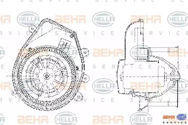 Электродвигатель, вентиляция салона 8EW 009 159-131 HELLA
