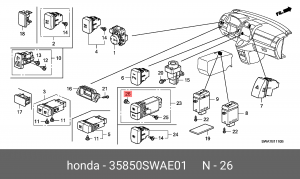 Лампа 35850SWAE01 HONDA