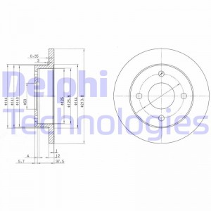 Тормозной диск BG2357 DELPHI