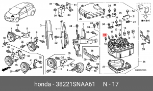Предохранитель 38221SNAA61 HONDA