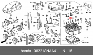 Предохранитель 38221SNAA41 HONDA