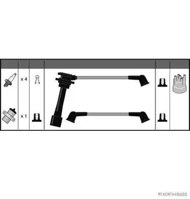 Ккомплект проводов зажигания J5380302 H B JAKOPARTS NIPPARTS