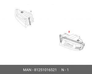 Фара головного света 81251016521 MAN