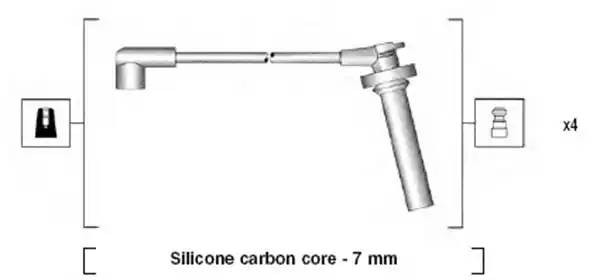 Ккомплект проводов зажигания 941325070900 MAGNETI MARELLI