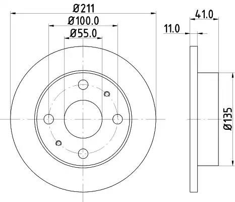Тормозной диск MDC1471 MINTEX
