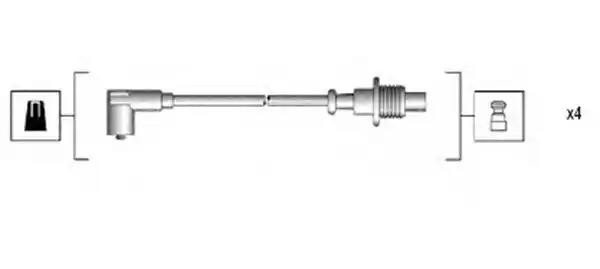 Ккомплект проводов зажигания 941135160703 MAGNETI MARELLI