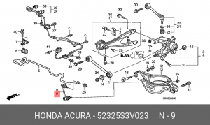 Стойка стабилизатора 52325S3V023 HONDA