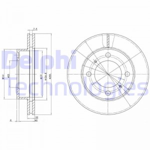Тормозной диск BG2891 DELPHI