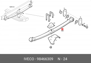 Многолистовая рессора 98466309 IVECO