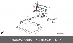Фильтр, подъема топлива 17708SE0934 HONDA