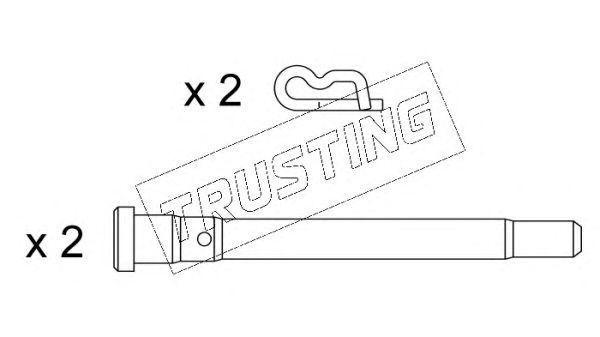 Комплектующие, колодки дискового тормоза KIT008 TRUSTING