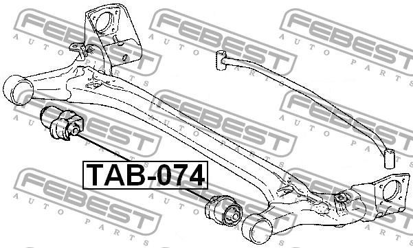 Сайлентблок задней балки TAB-074 FEBEST