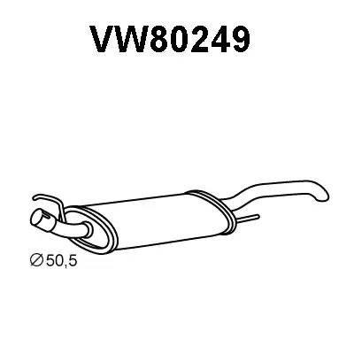 Глушитель выхлопных газов конечный VW80249 VENEPORTE