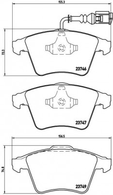 Комплект тормозных колодок, диско P85081 BREMBO