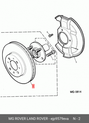 Тормозной диск EJP9579EVA MG ROVER LAND ROVER