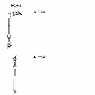 Ккомплект проводов зажигания 300912 BREMI
