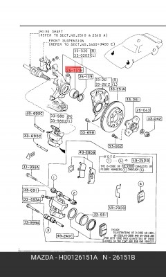 Комплект подшипника ступицы колеса H001-26-151A MAZDA