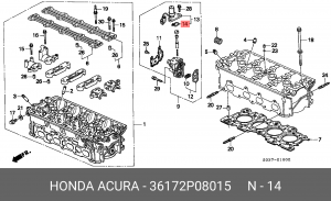 Кольцо уплотнительное 36172P08015 HONDA