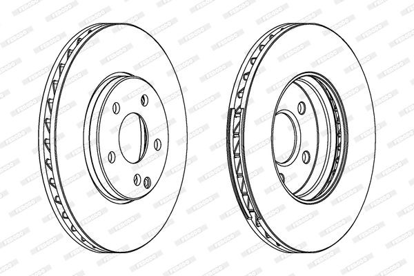 Диск тормозной DDF1638 FERODO