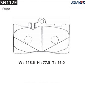 Колодки тормозные дисковые SN112E ADVICS