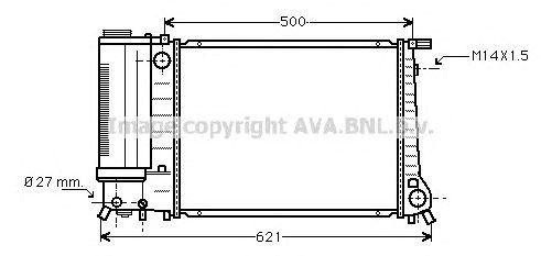 Радиатор охлаждения ДВС BW2083 AVA