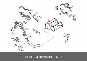 Система выпуска ОГ 41020590 IVECO