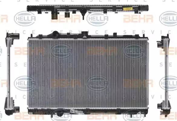 Радиатор, охлаждение двигател 8MK376726611 HELLA