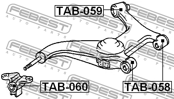 Сайлентблок заднего рычага TAB-058 FEBEST