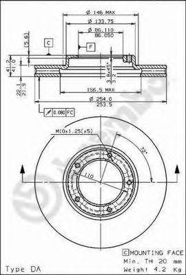 Тормозной диск 09.7266.10 BREMBO
