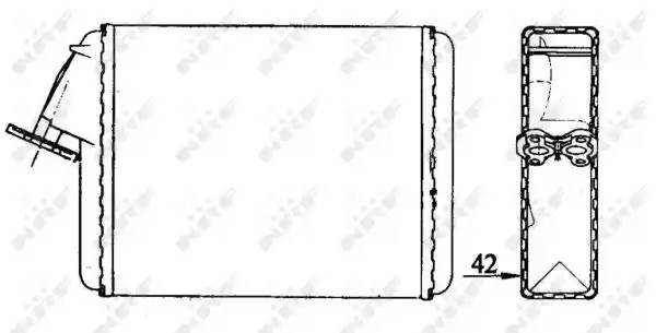 Теплообменник, отопление салона 58840 NRF
