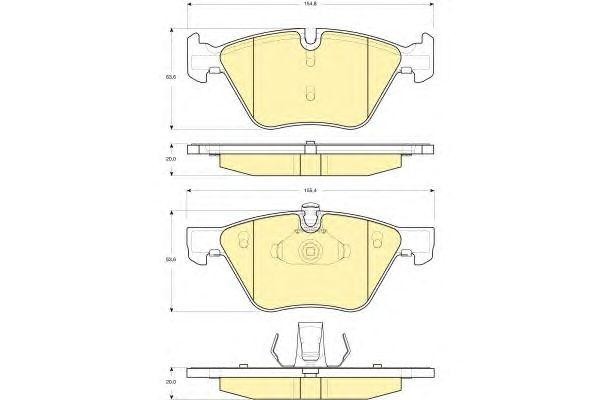 Комплект тормозных колодок, диско 6115592 GIRLING
