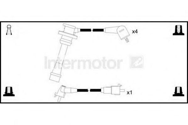 Ккомплект проводов зажигания 73827 STANDARD