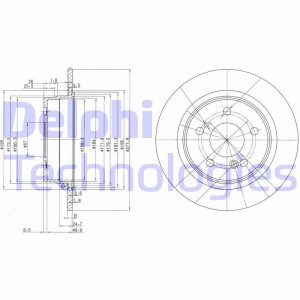 Тормозной диск BG2676 DELPHI