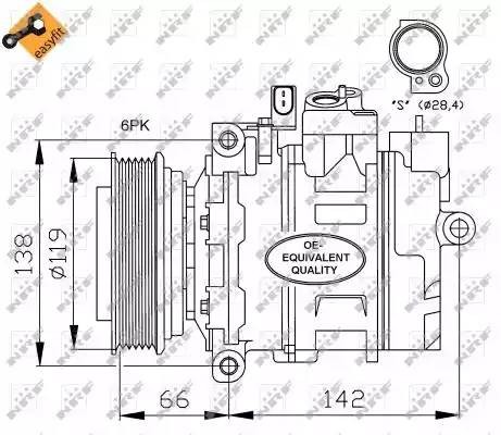 Компрессор, кондиционер 32111 NRF