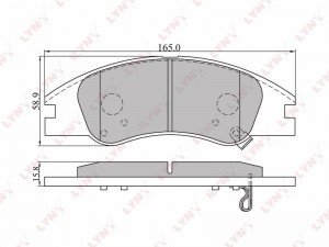 Колодки тормозные дисковые BD-4402 LYNXAUTO