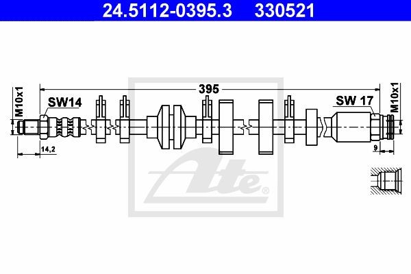 Тормозной шланг 24.5112-0395.3 ATE