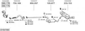 Глушитель выхлопных газов конечный 286821 BOSAL