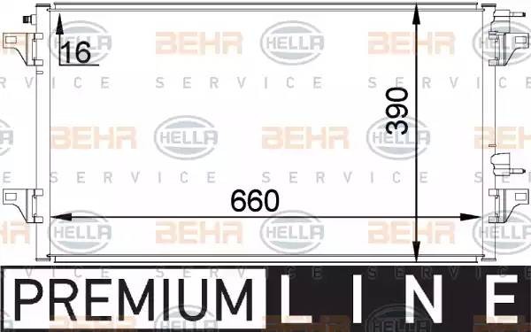 Конденсатор, кондиционер 8FC 351 300-341 HELLA