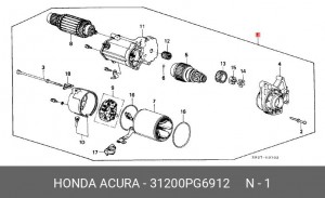Стартер (ремкомплект) 31200PG6912 HONDA