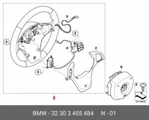 Колесо рулевое 32 30 3 455 484 BMW