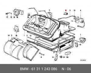 Прерыватель указателей поворота 61 31 1 243 086 BMW