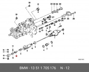 Болт 13 51 1 705 176 BMW