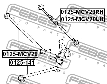 Рычаг подвески 0125-MCV20LH FEBEST