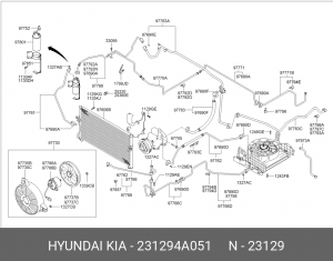 Паразитный / ведущий ролик, поликлиновой ремень 231294A051 HYUNDAI KIA