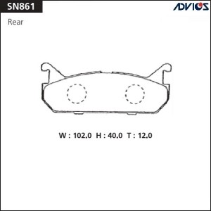 Колодки тормозные дисковые SN861 ADVICS