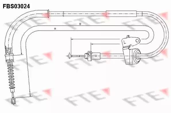 Трос, стояночная тормозная система FBS03024 FTE