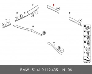 Накладка декоративная 51 41 9 112 435 BMW