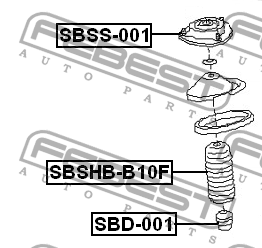 Отбойник амортизатора подвески SBD-001 FEBEST